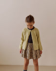 Petite button cardigan. Lime
