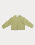 Petite button cardigan. Lime