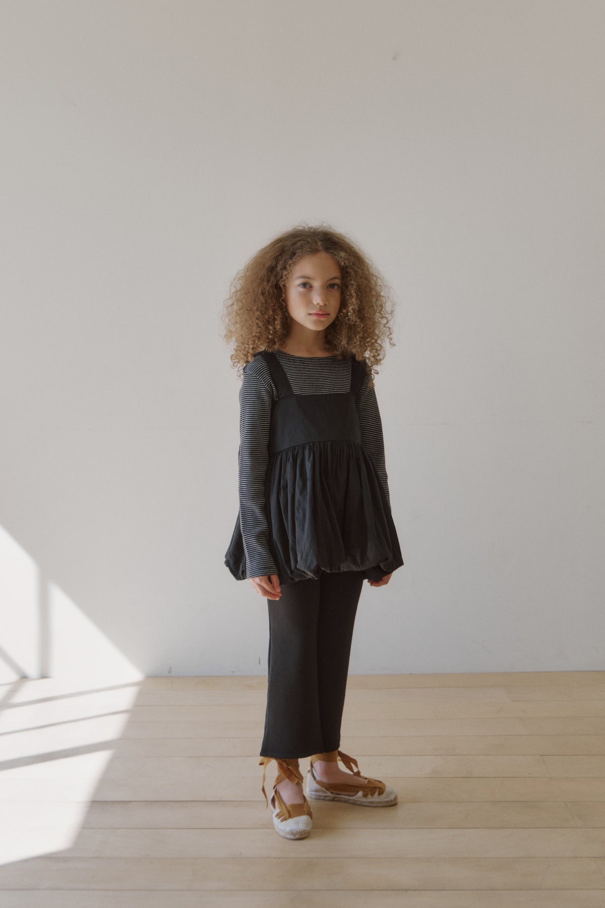 Prinballoon blouse. Black