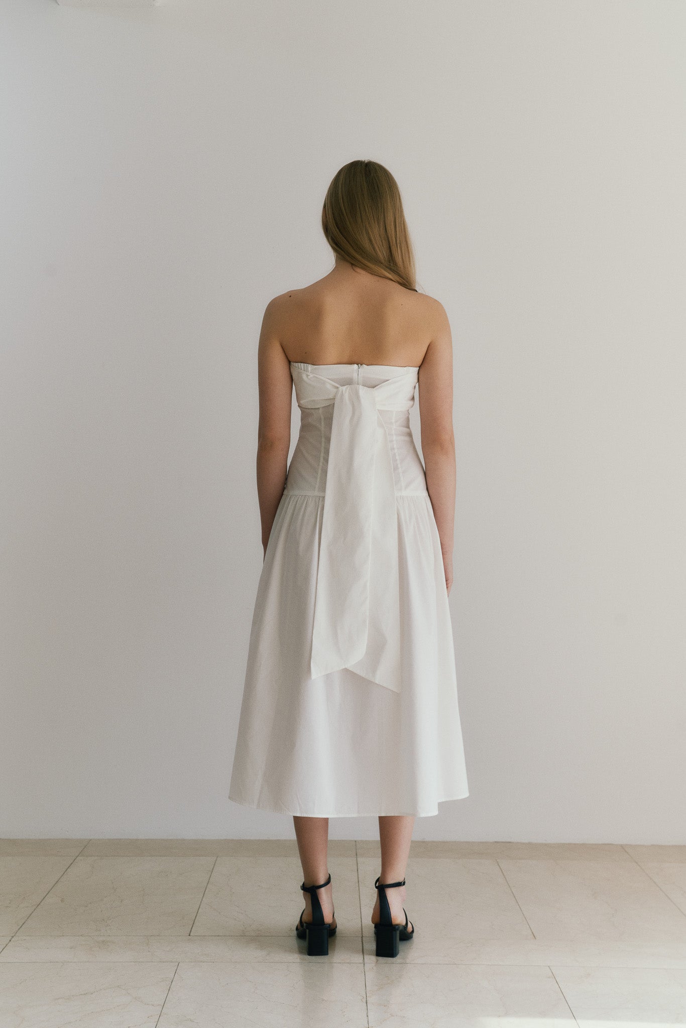 RIBBON PINTUCK DRESS