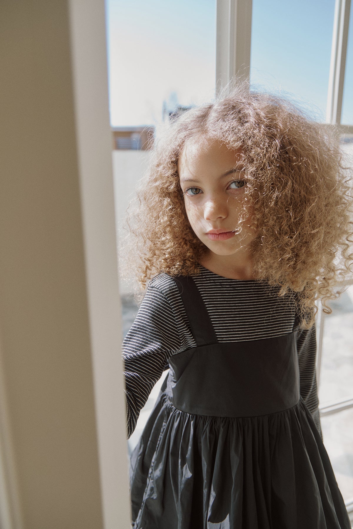 Prinballoon blouse. Black