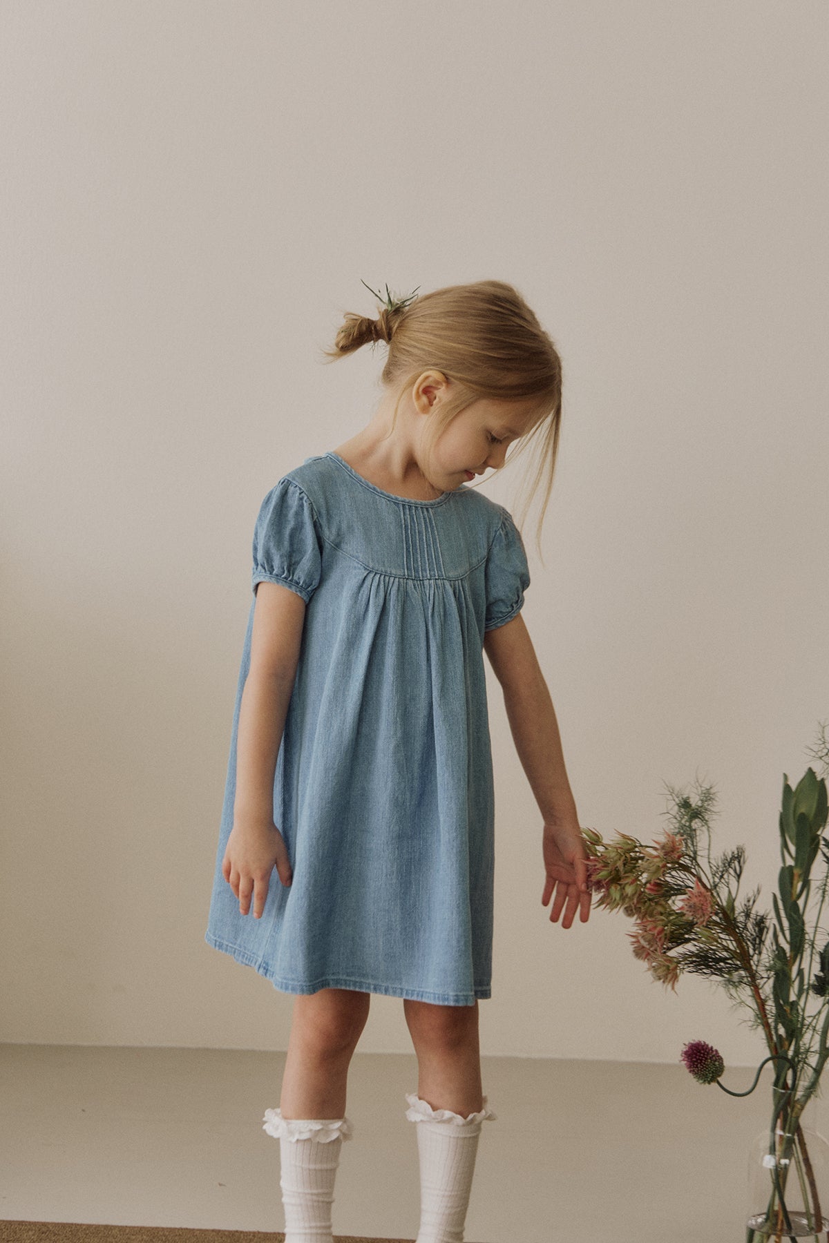 Berry denim dress