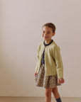 Petite button cardigan. Lime