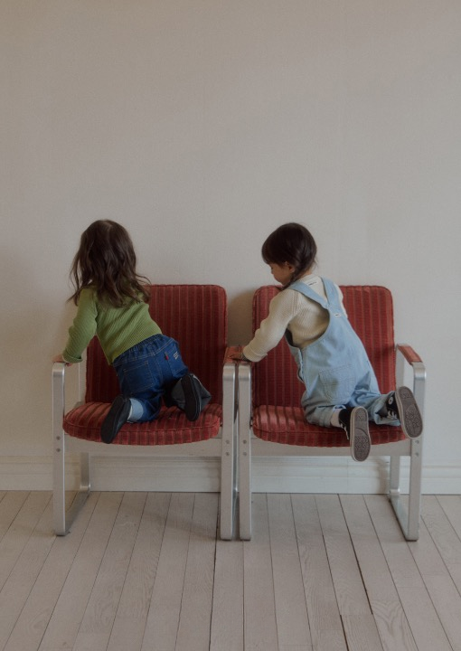 tapered overall.light denim