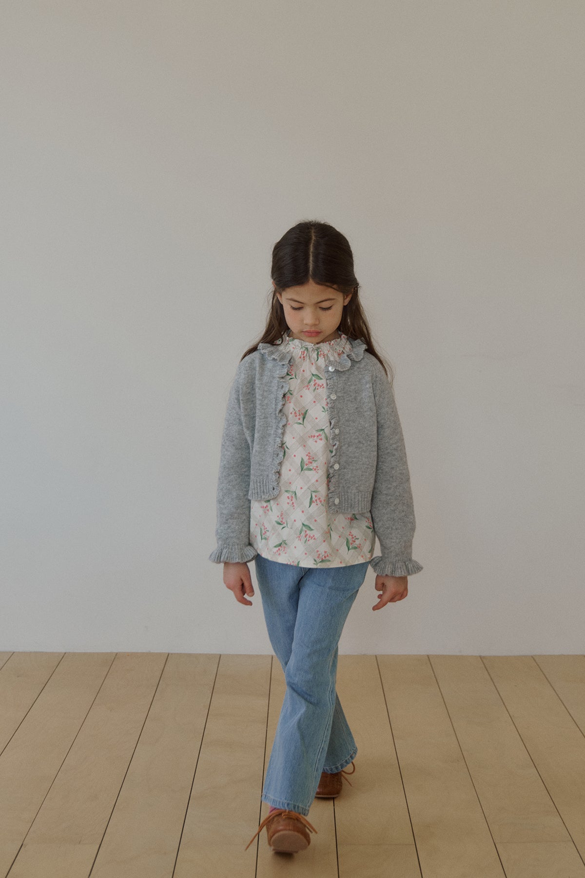 Beam blouse.Pink flower