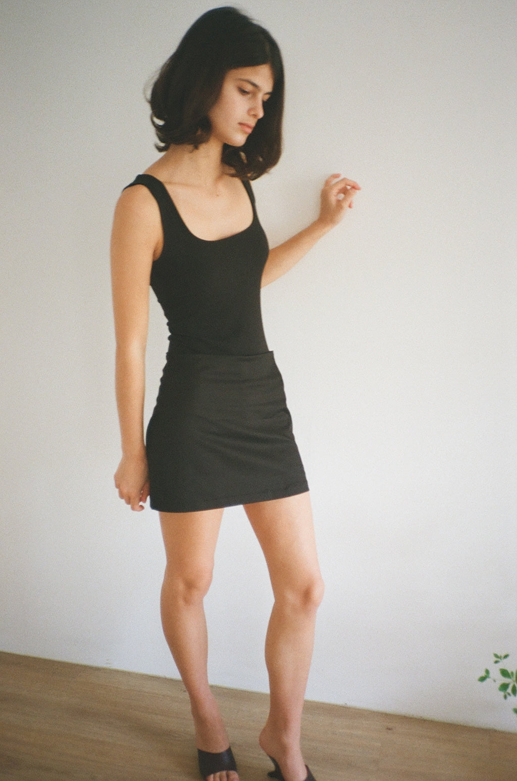 SOFT SQUARE BODY SUIT.BLACK