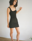 SOFT SQUARE BODY SUIT.BLACK