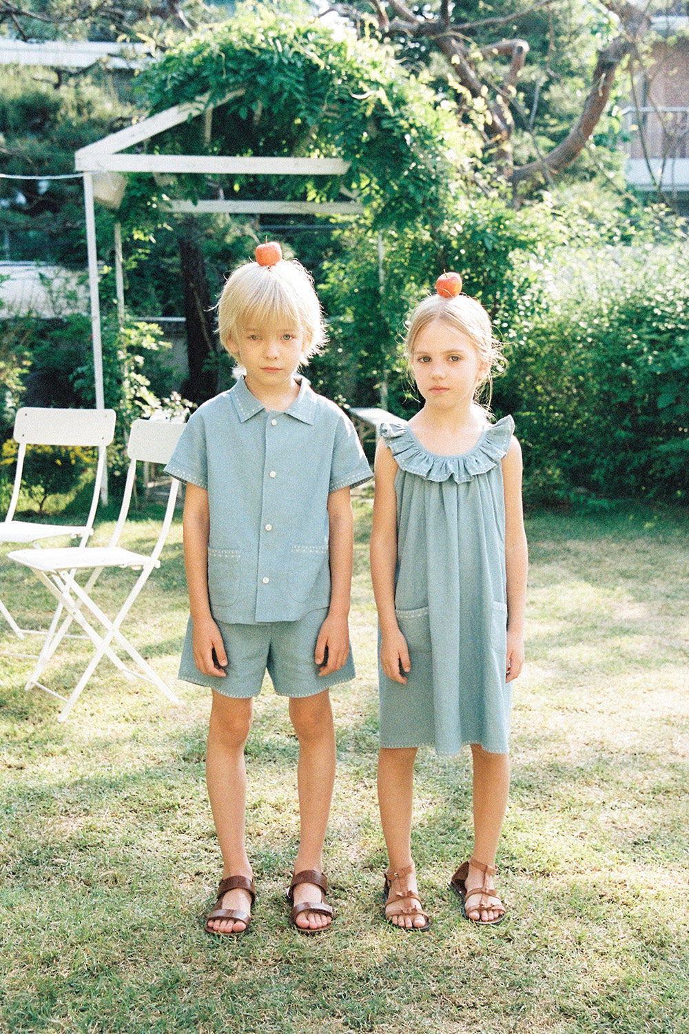 marion linen set.teal blue