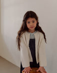 Petite button cardigan. Ivory