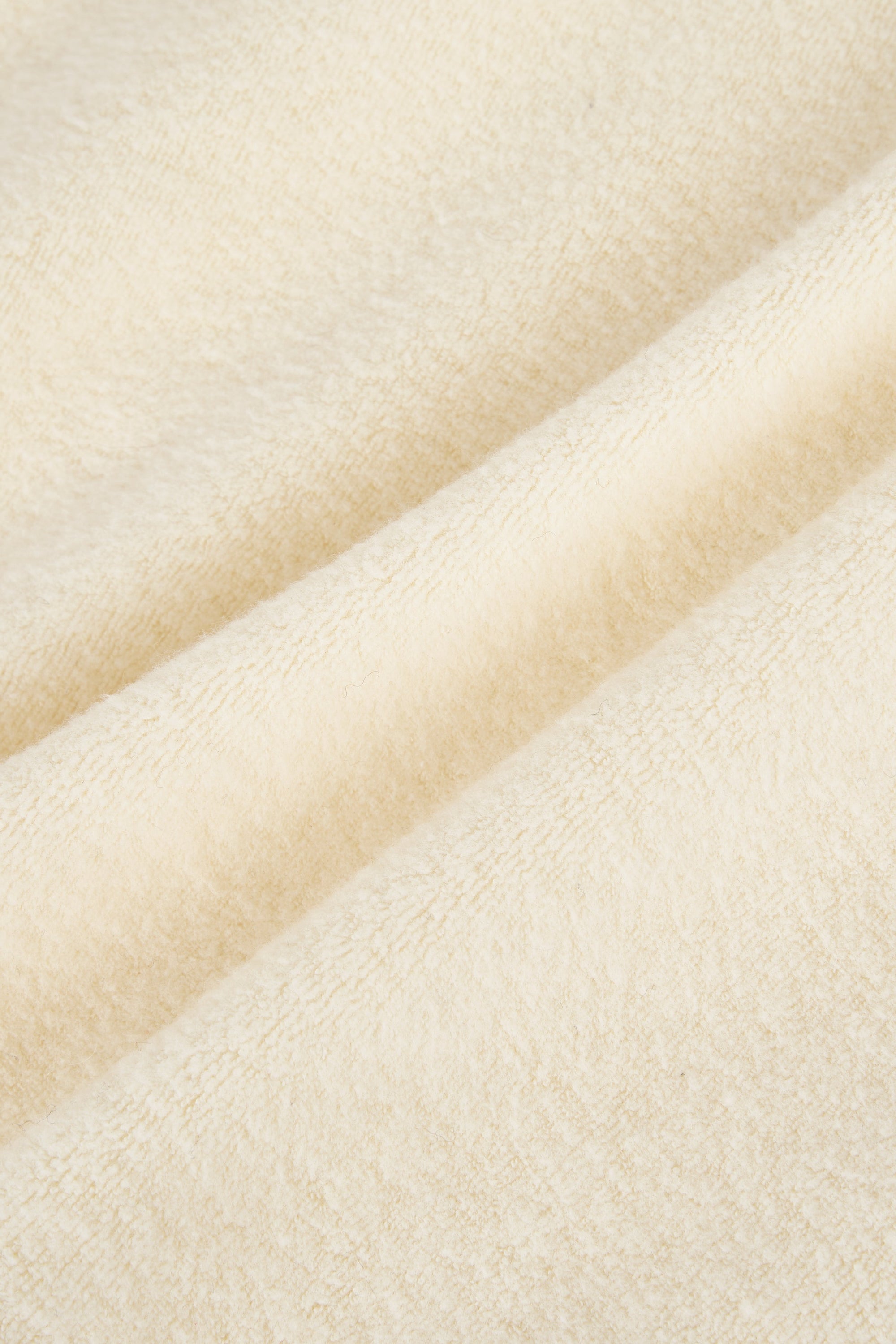 Terry button hooded zip-up