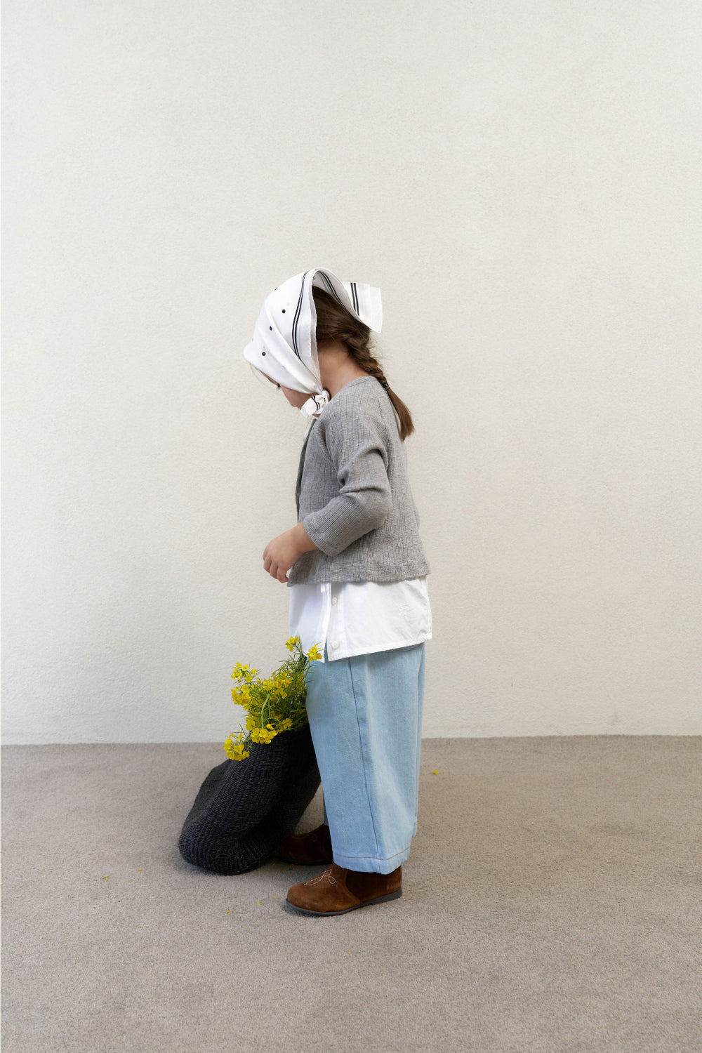 Eyelet pico cardigan