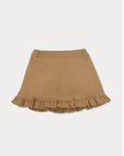 Suede frill skirt