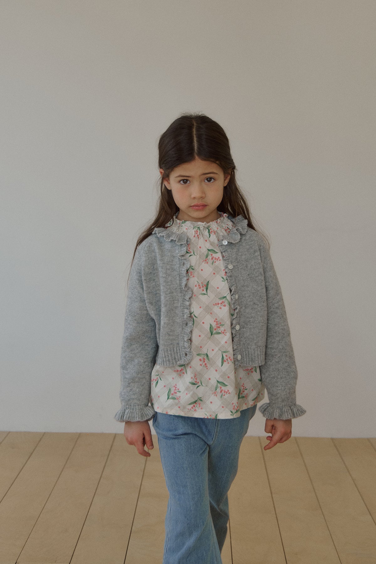 Beam blouse.Pink flower