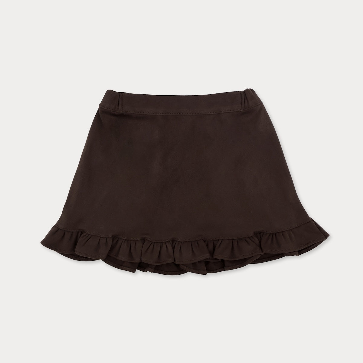 Suede frill skirt