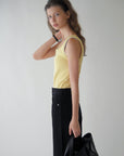 Kai Two-way Sleeveless Top.Lemon butter