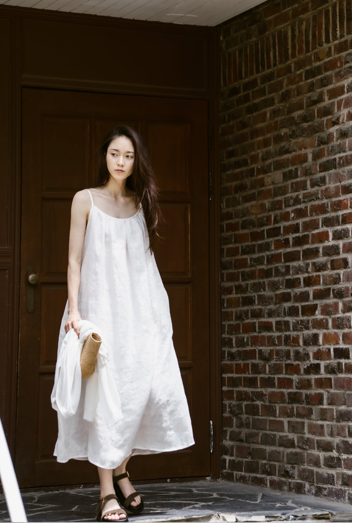 Suede straps sandals