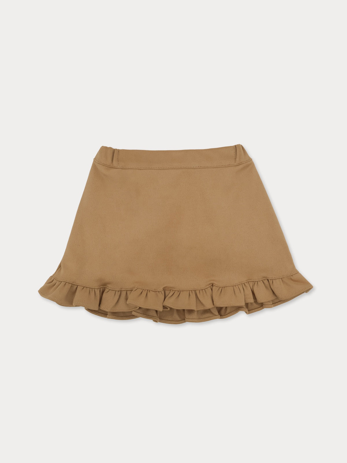 Suede frill skirt