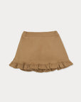 Suede frill skirt