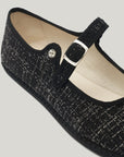 Tweed Mary Jane Flat