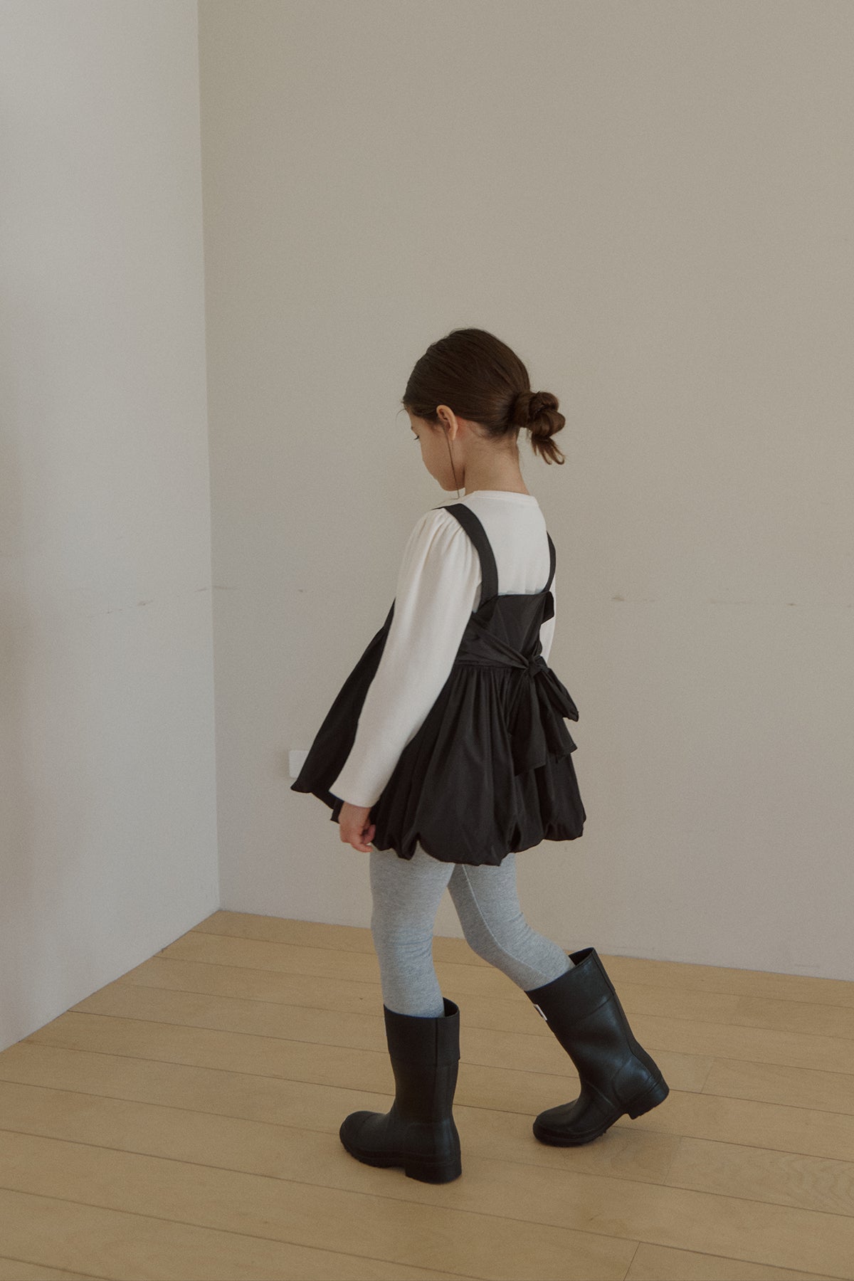 Prinballoon blouse. Black