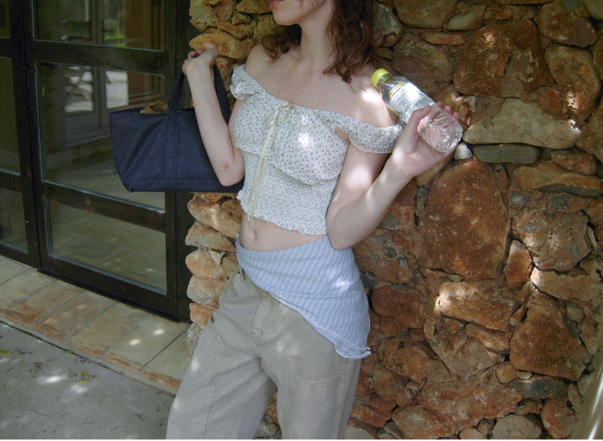 JUNE FLOWER BLOUSE.CREAM