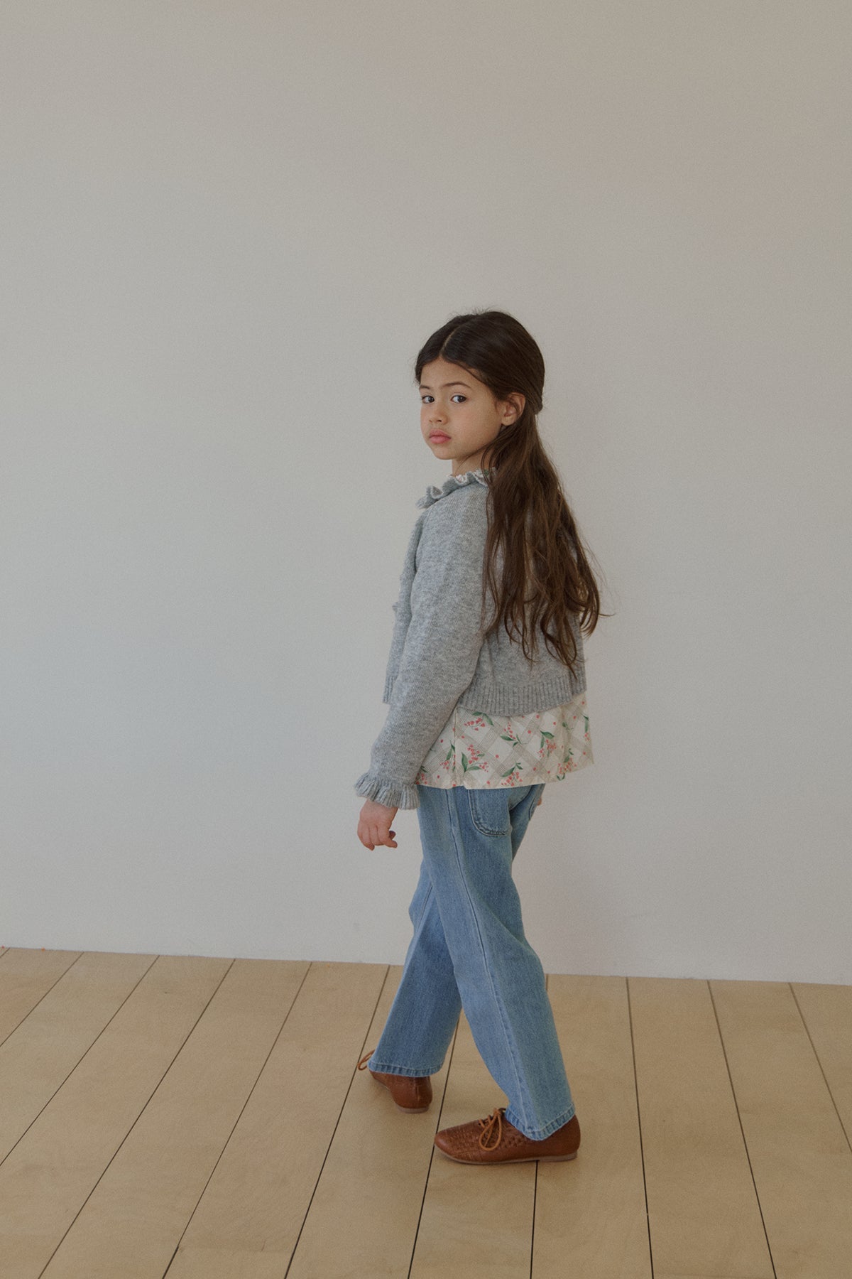 Beam blouse.Pink flower