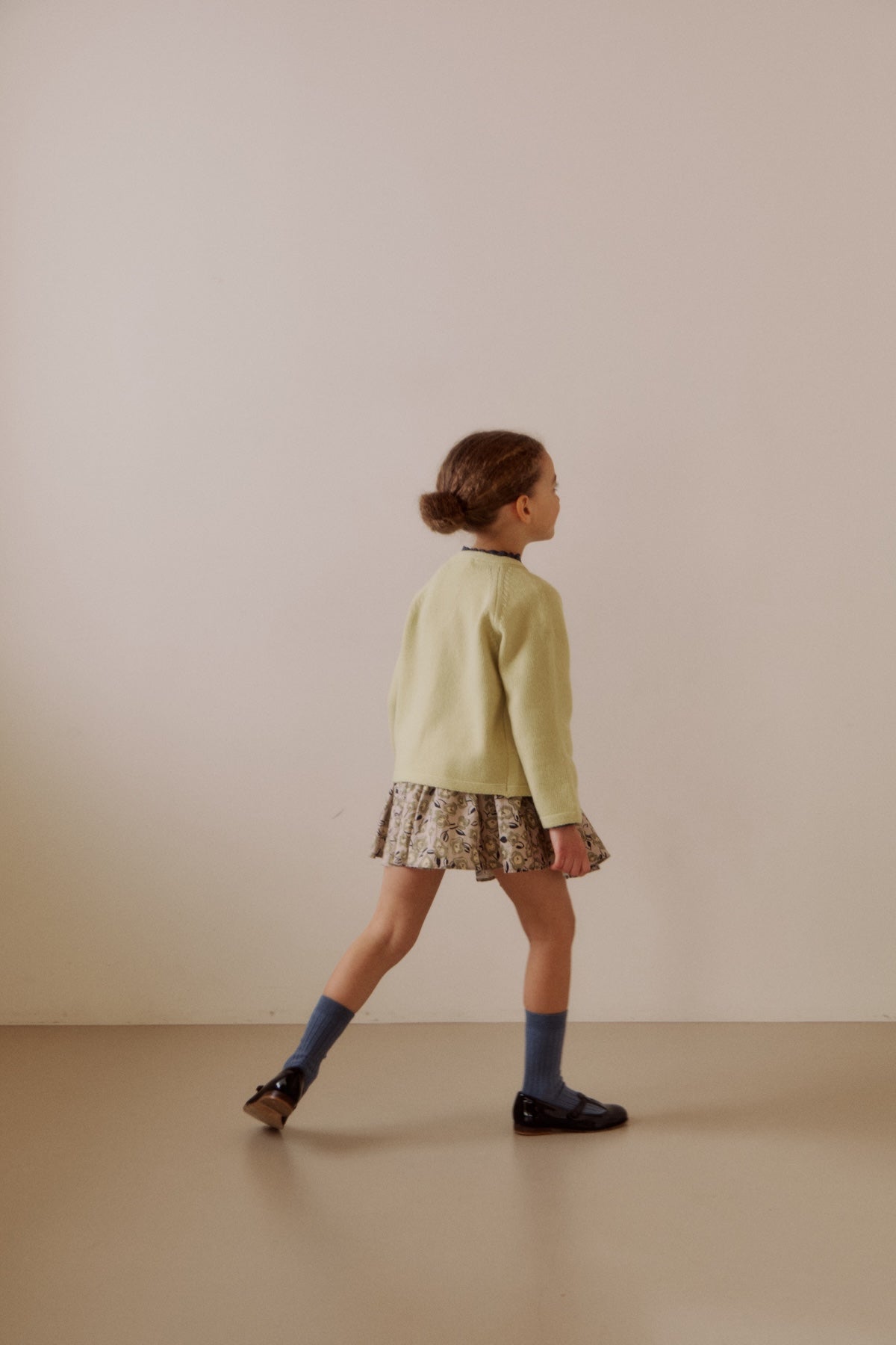 Petite button cardigan. Lime