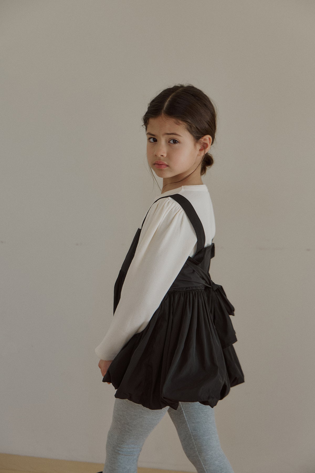 Prinballoon blouse. Black