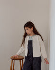 Petite button cardigan. Ivory
