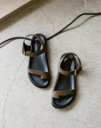Suede straps sandals