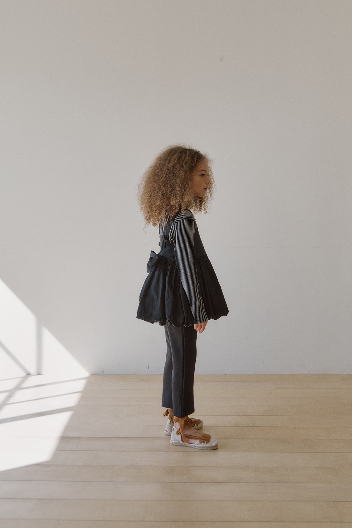 Prinballoon blouse. Black