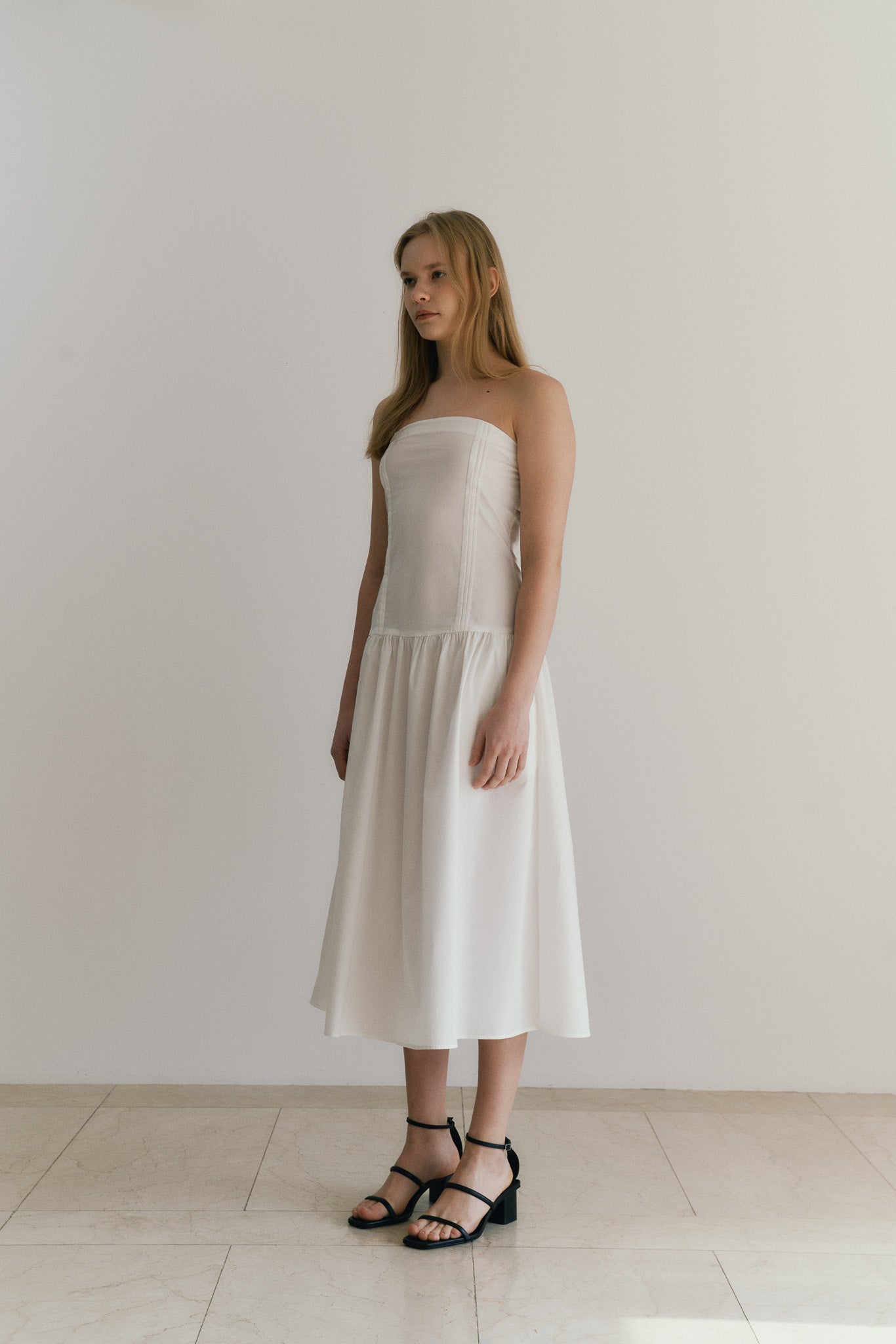 RIBBON PINTUCK DRESS