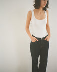 SOFT SQUARE BODY SUIT.WHITE