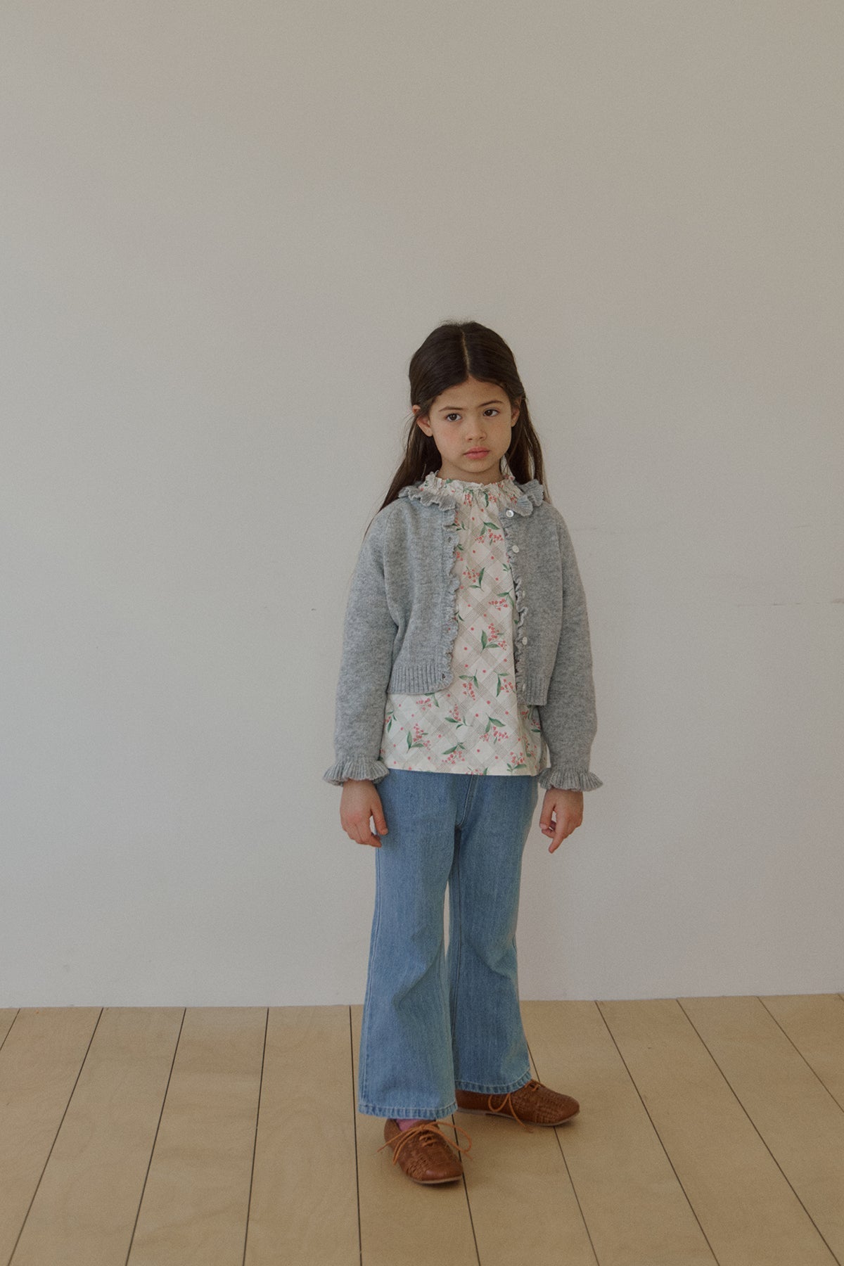 Beam blouse.Pink flower