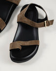 Suede straps sandals