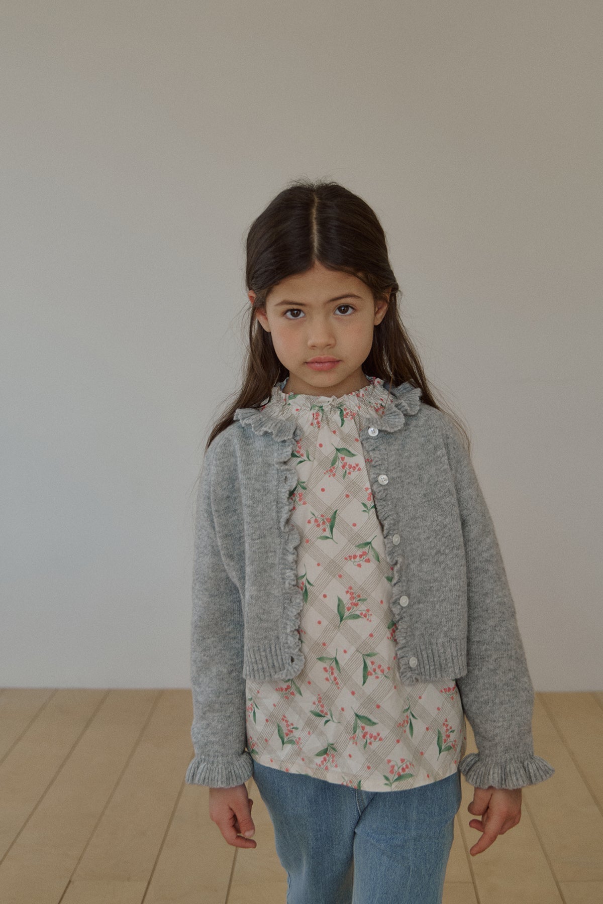 Beam blouse.Pink flower