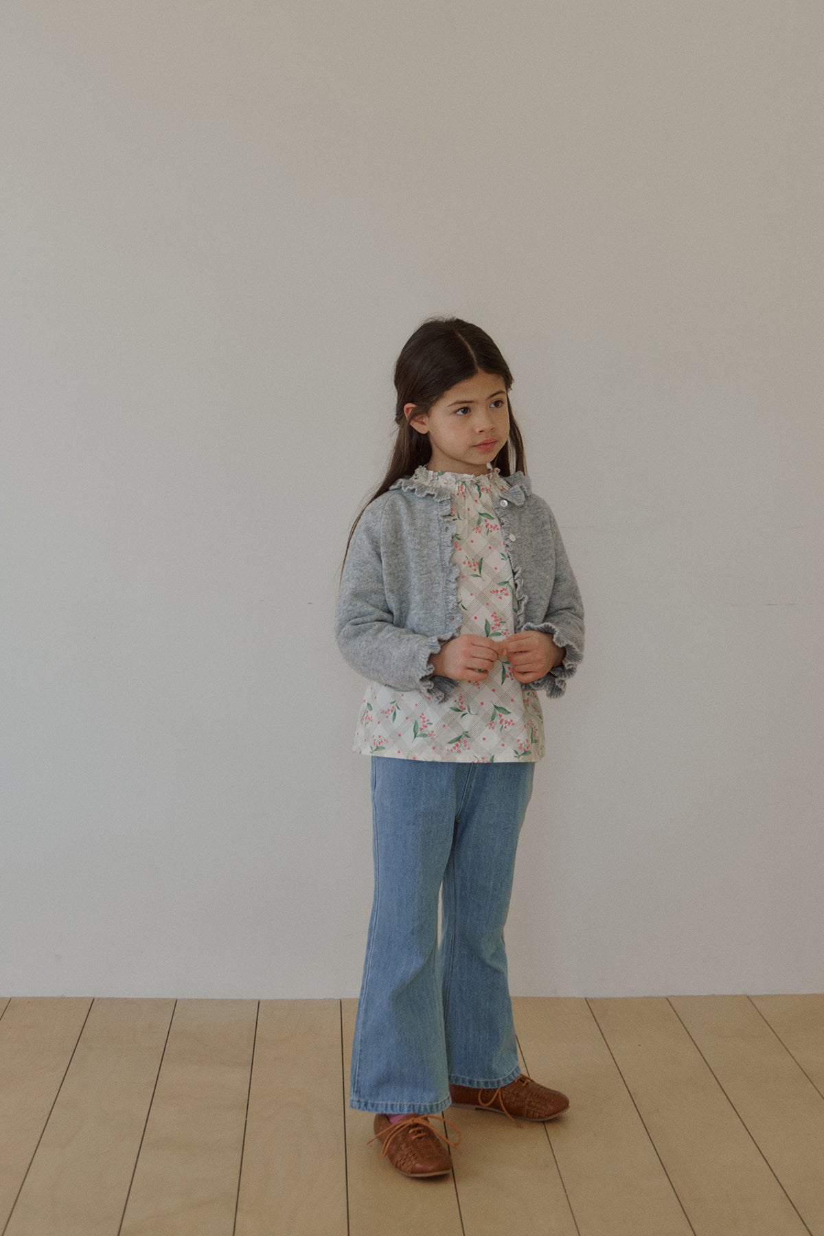 Beam blouse.Pink flower