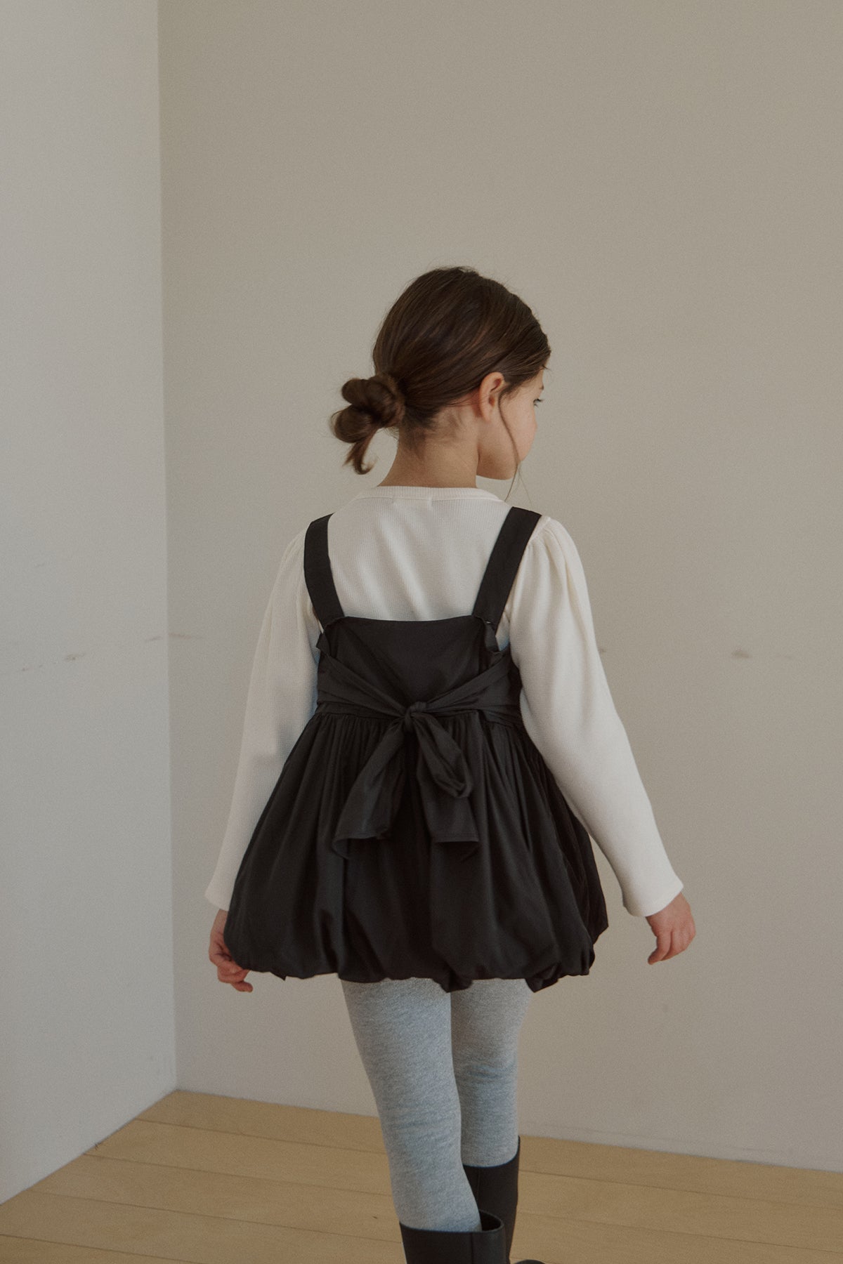 Prinballoon blouse. Black