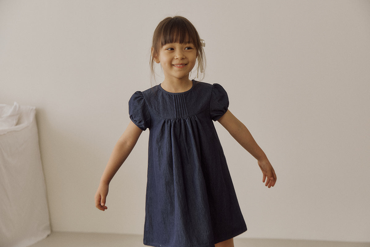 Berry denim dress